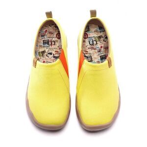 UIN Women's Travel Walking Shoes Slip On Loafers(Toledo Lemon Yellow)NewNoBox